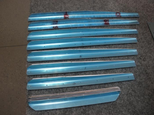 Elevator skin stiffeners all trimmed.