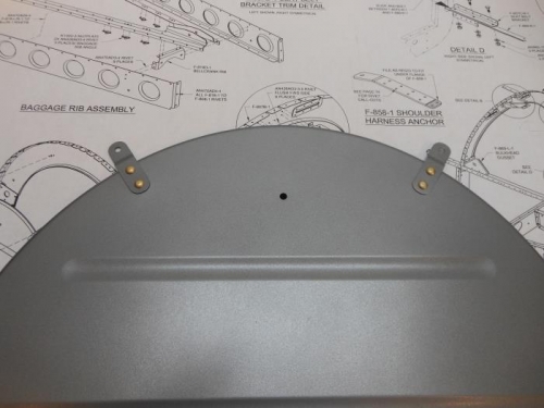 Rear baggage bulkhead attachment plate.