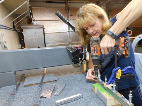 Countersink the baggage door Hinge support.