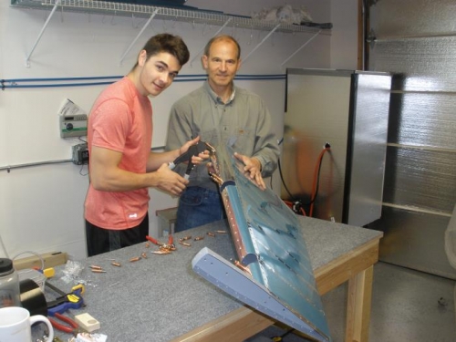 Pop riveting the leading edge.