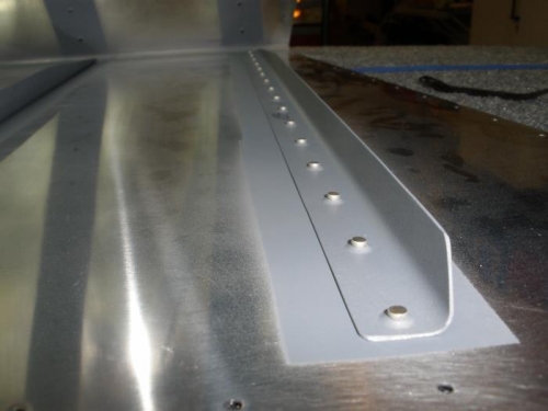 First rudder stiffener in place.