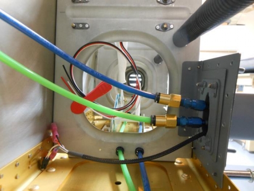 Plastic tubing test fit into AN fittings.