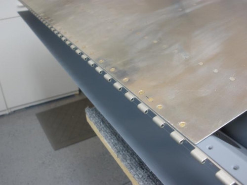 Flap hinges installed.