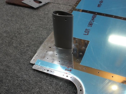 Pitot tube mast test fit. Came out well.