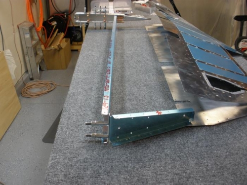 E-705 root rib clecoed in place.