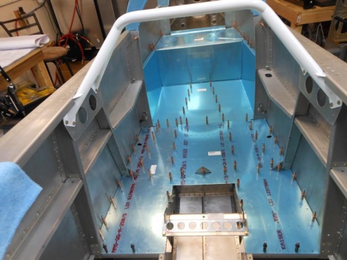 Seat Floor and baggage area floor in place.