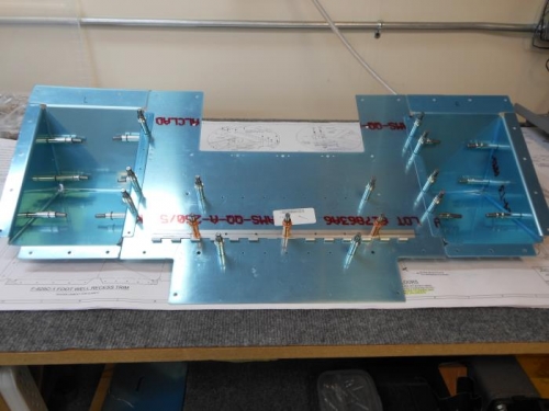 Footwell match drilled to forward floor.