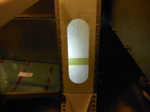 Marked nut plate locations.