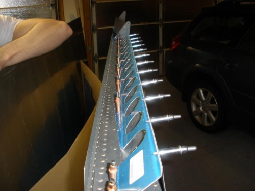 Flap Brace panel clecoed and match drilled to the wing.