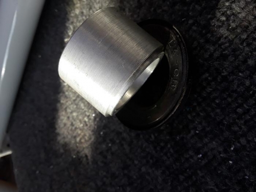 Groove machined to fit bearing seal