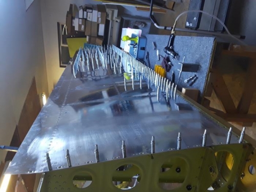 in the process of riveting