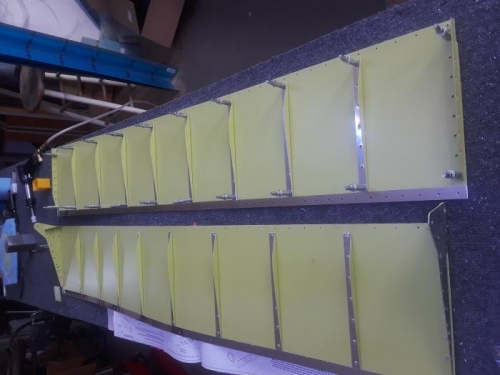 pre assemblies of aileron skins