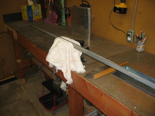 Filing the Chamfers on HS Rear Spar Stiffeners