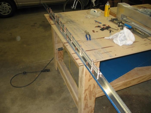 Stiffeners Clecoed and Drilled to #30