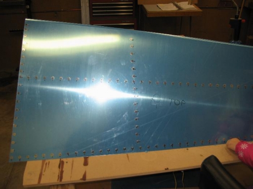 Protective platstic removed from around the rivet holes