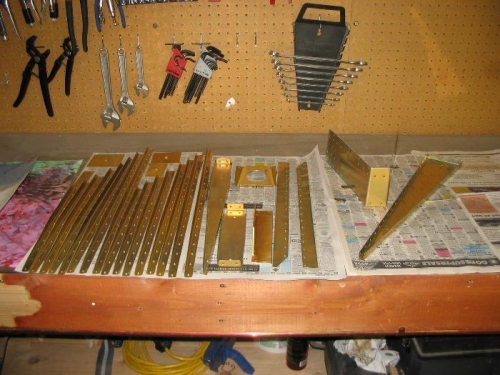 Rudder parts alodined and ready to prime