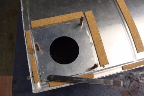 Hole finder used to match holes in tank