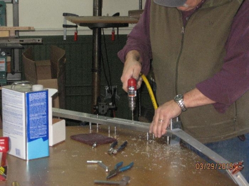 Up-drilling the forward spar.