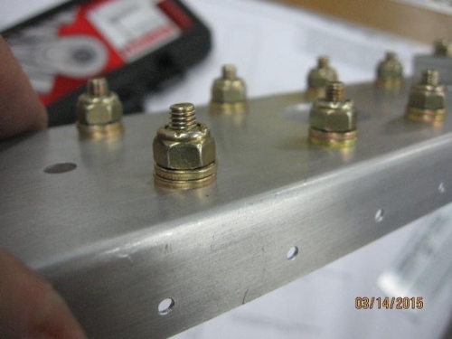 I had to add a washer on each bolt to allow for proper gripping of threads on the bolts.