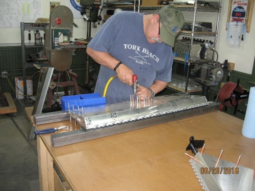 Up-drilling holes.