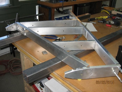 Top rib and nose rib attached to stabilizer frame.