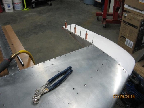 Tail tip ready for riveting.