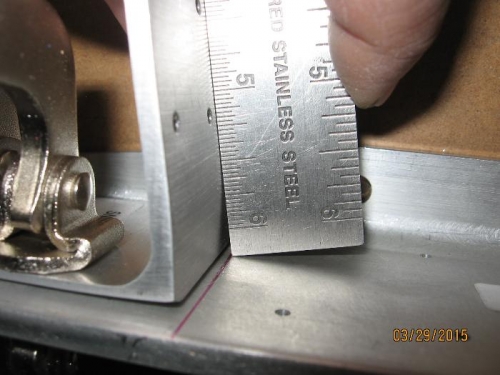 Angle set back to compensate for bend.