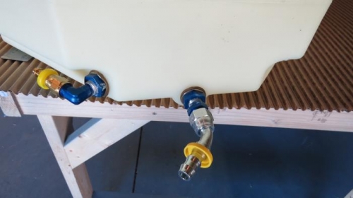 bottom fuel guage fitting and main fuel supply fitting