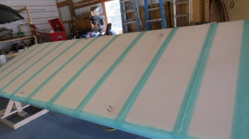 Tapes applied to bottom of ribs