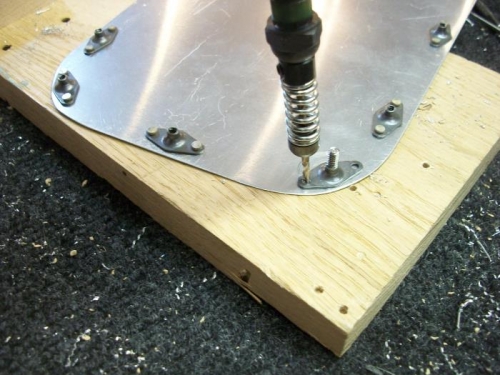 Driling Holes for nutplate rivets