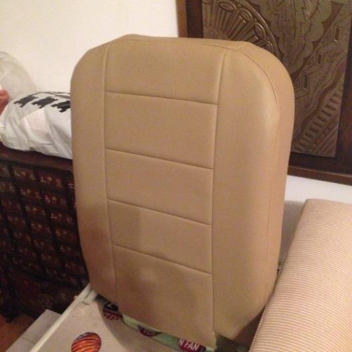 Foam filled back cushion for front seat