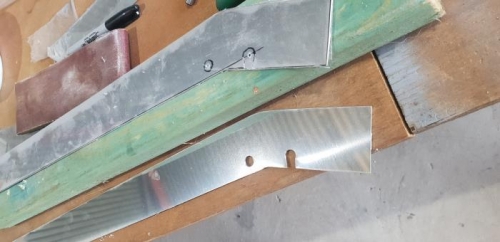 Aluminium fairing cut to template
