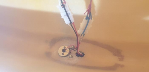 Electrical connections secured with cable ties
