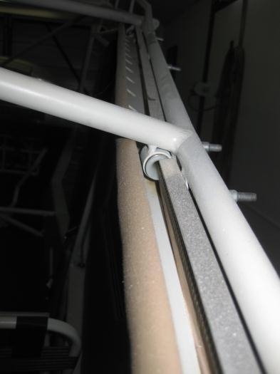 PVC channel for flap control cable including alu channel for future ceiling glue joints