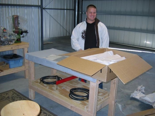 My son helping with the inventory