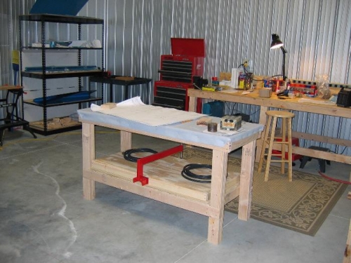 All the parts on the shelf for easy access