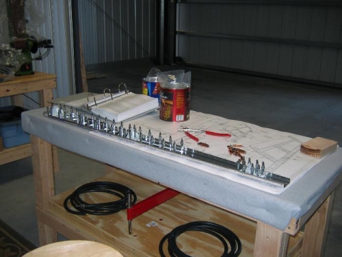 Rear spar clecoed together