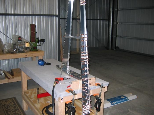 New forward spar in place