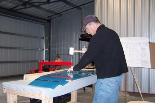 Setting the dimpling on the rudder skins