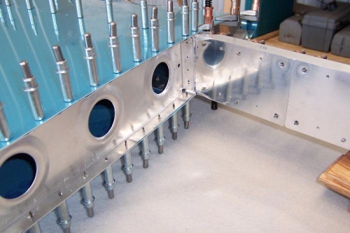 Left rib, spar ready for match drilling