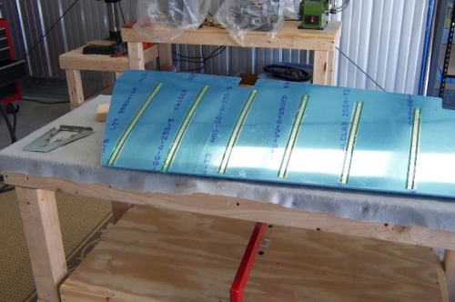 Right elevator ready for back riveting