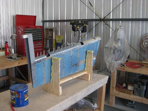 Left ele. ready for final riveting