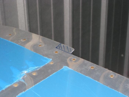 Section of HS to trim (left)