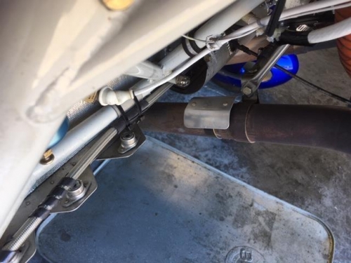 Heat shield on exhaust