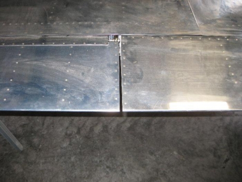 Left aileron and flap