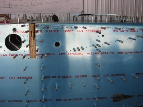 Access holes for fuel, etc