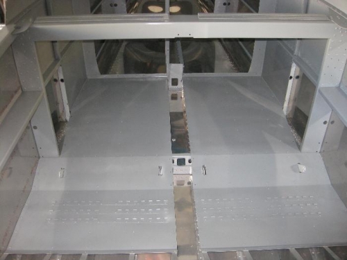 Seat pans and baggage compt