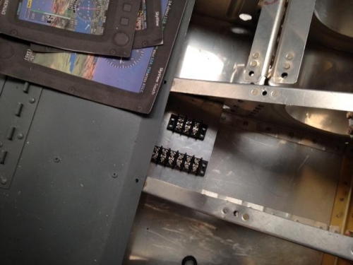 One location with terminal blocks laying on top