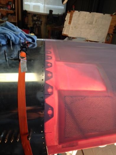 Right edge illuminating the Skybolt fasteners