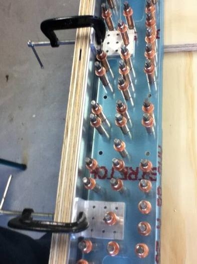 ready to drill out remaining holes